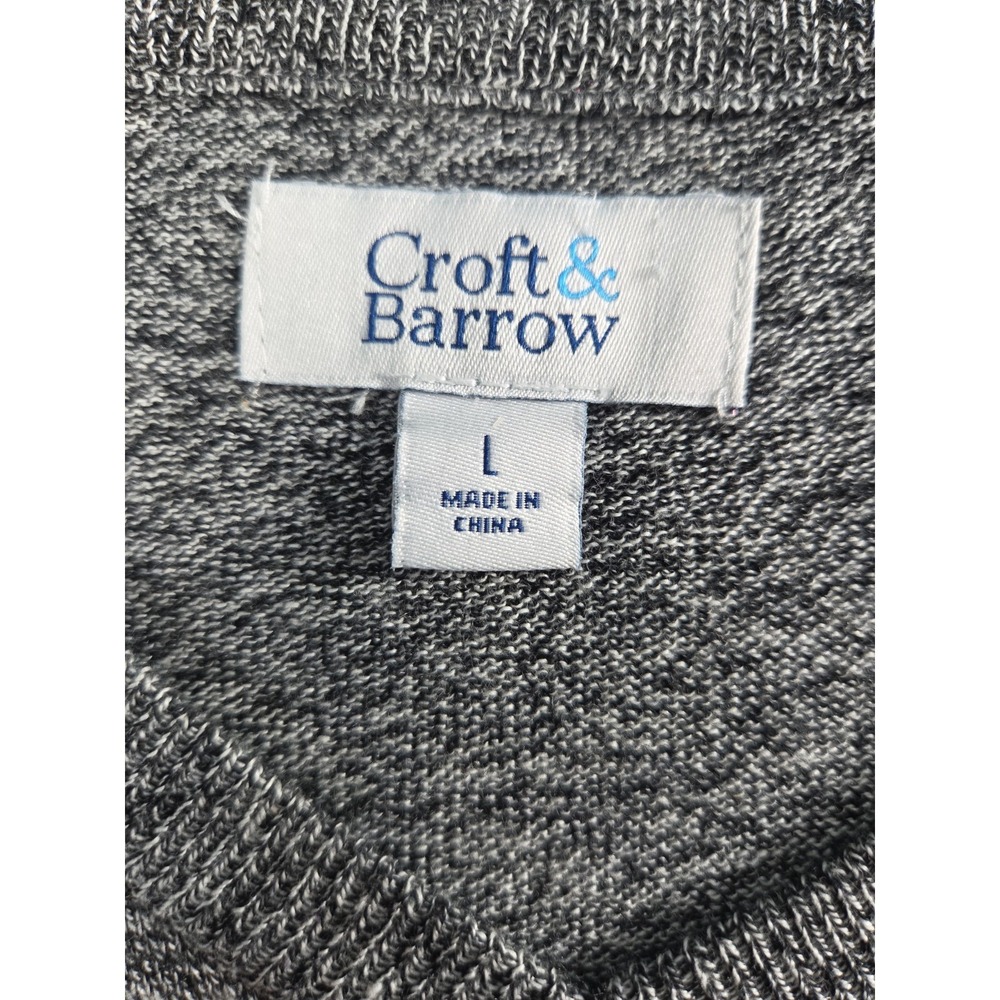 Croft & Barrow Easy Care Sweater Mens L Argyle Pullover V Neck Preppy Career NEW - Picture 4 of 10